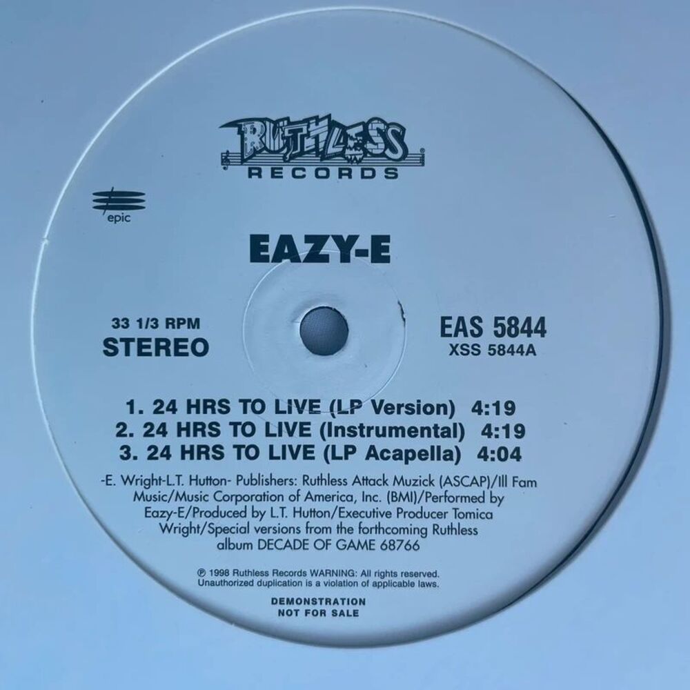Eazy-E 12”Vinyl Record Maxi-Single 1998 Rap Hip Hop